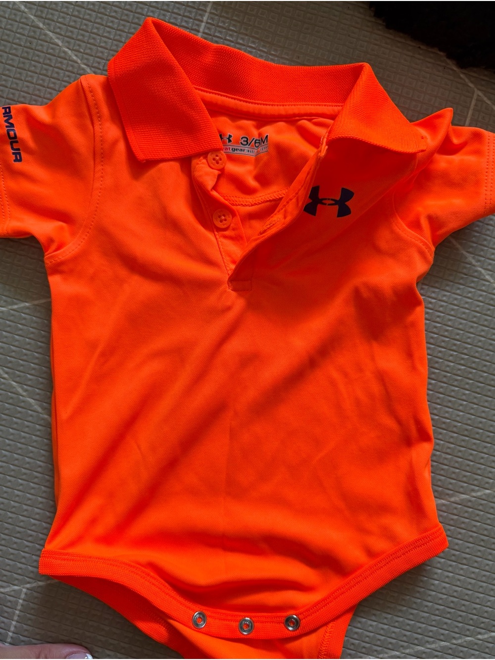 Under Armour Neon Orange Baby Polo Bodysuit
